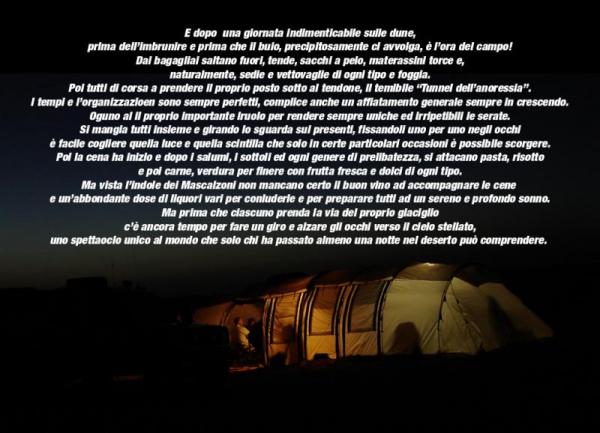 Il Campo, Il Tendone, Gli Amici, La Notte...